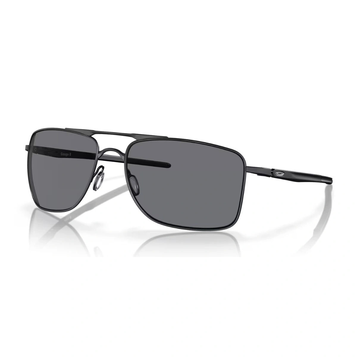 Discover Oakley Gauge 8 rectangle pilot sunglasses with grey UV protective lenses