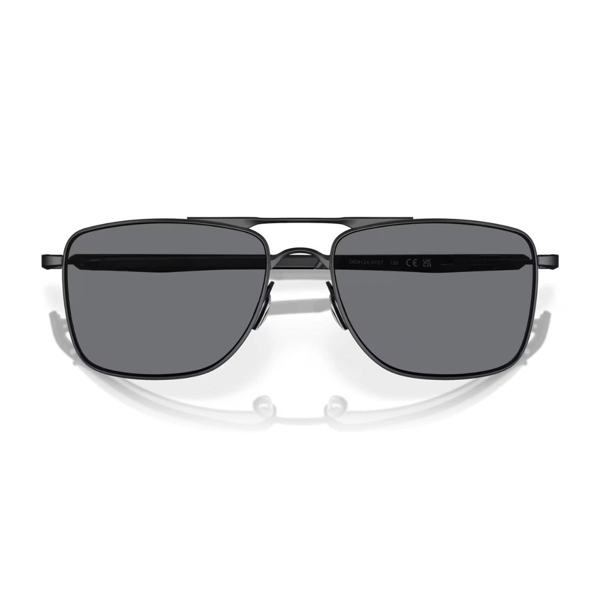 Stylish Oakley Gauge 8 full rim pilot sunglasses in matte black with grey lenses