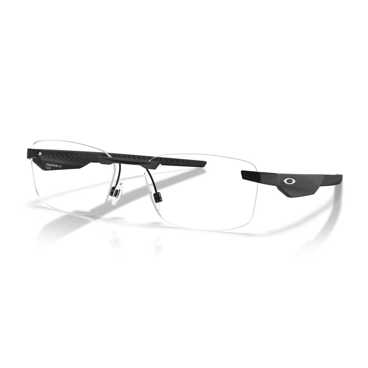 Oakley OX3126-0157 men's rimless optical frame in satin matte black