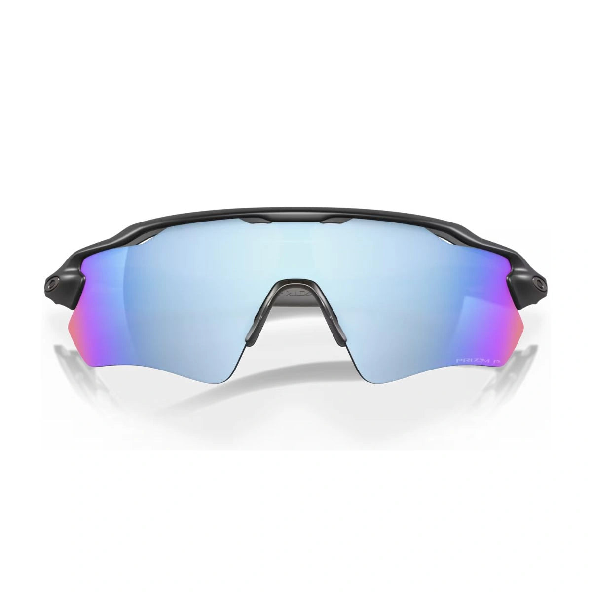Oakley OO9208-5538 polarized wrap sunglasses blue mirror lens