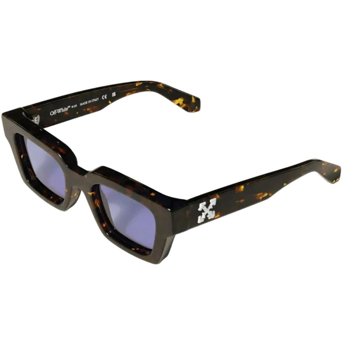 Off-White Virgil square-frame unisex sunglasses in Havana acetate