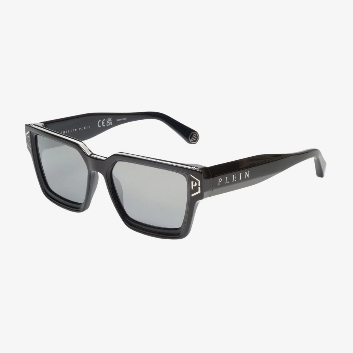 Luxury Unisex SPP005 700X Shades with Silver Mirror Smoke Lenses