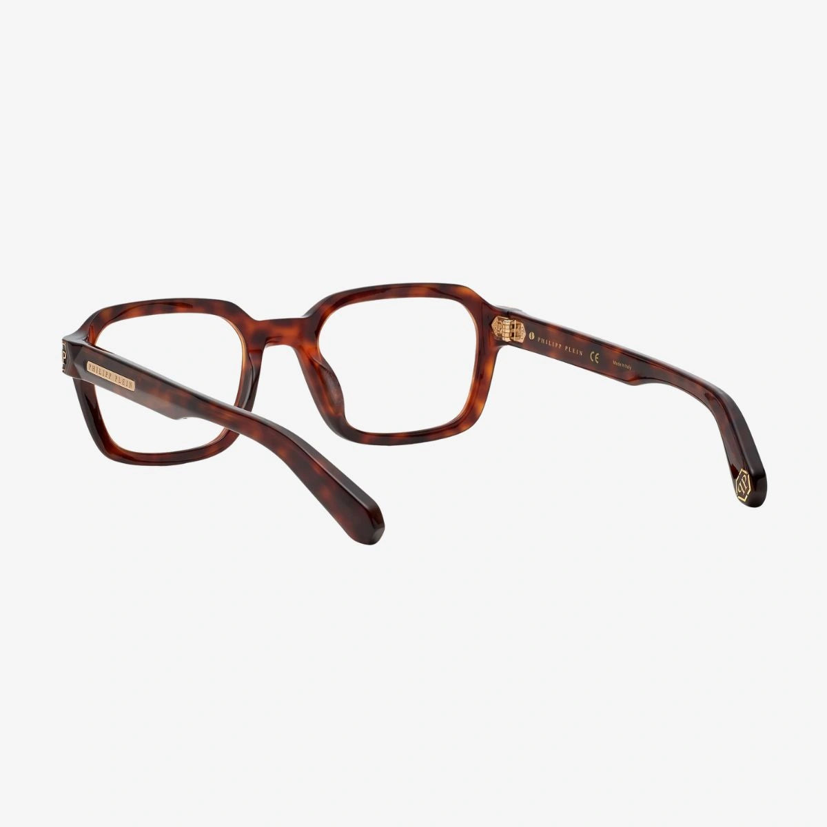 Havana square PHILIPP PLEIN Brave Shades unisex optical frame rear view