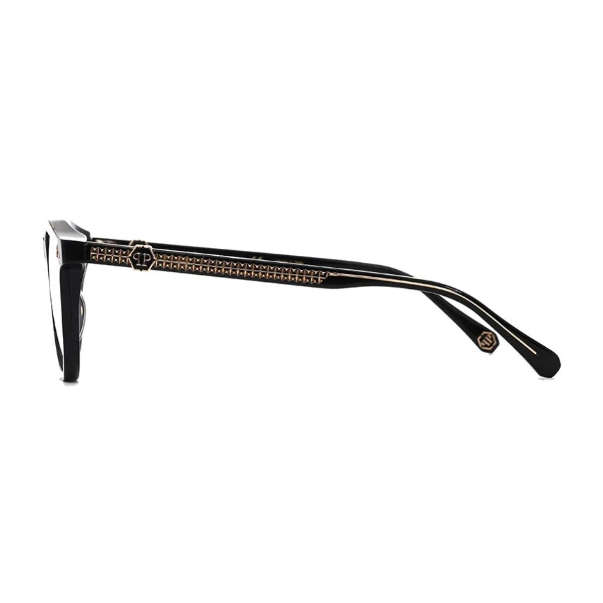 Designer optical spectacles VPP060 black round full-rim eyewear with