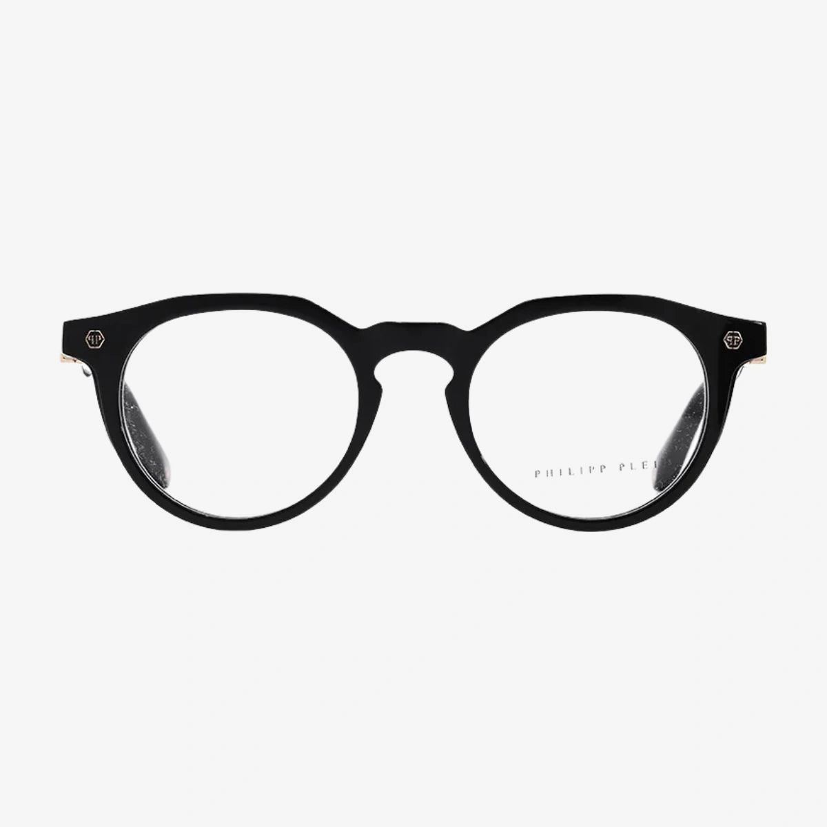 Philipp Plein Hexagonal Pyramid VPP060 luxury optical eyeglasses black frame