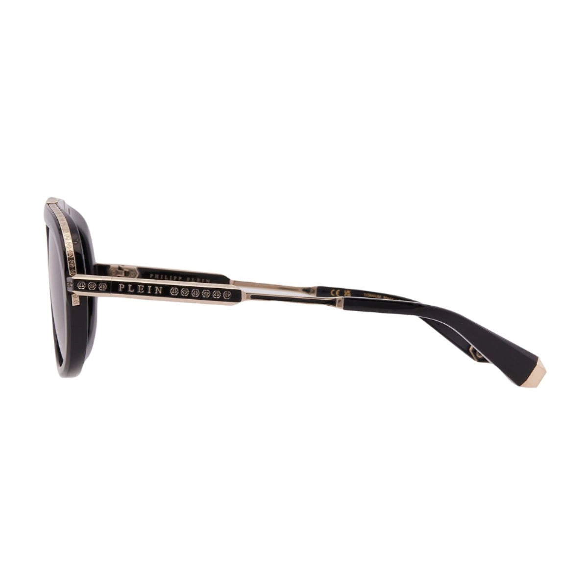 PHILIPP PLEIN Men's Eyewear SPP151 0700 with Gold Metal Temple Design