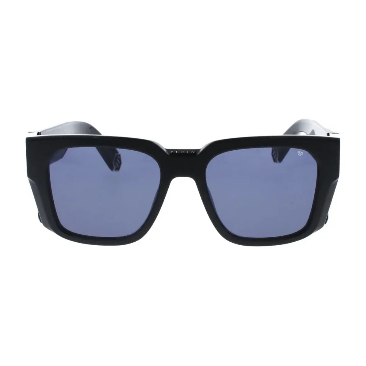 Philipp Plein master sunglasses SPP130 700Y black full frame square sunglasses at Optorium