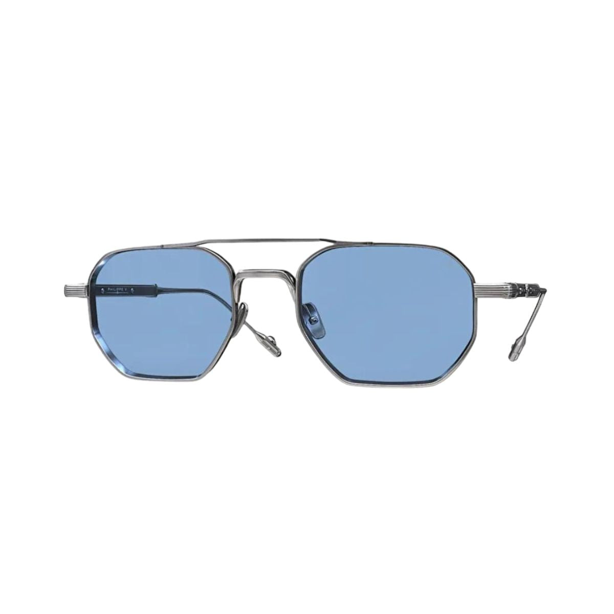 Stylish Philippe V Sunglass N26 Silver Sunglass For Men's At Optorium