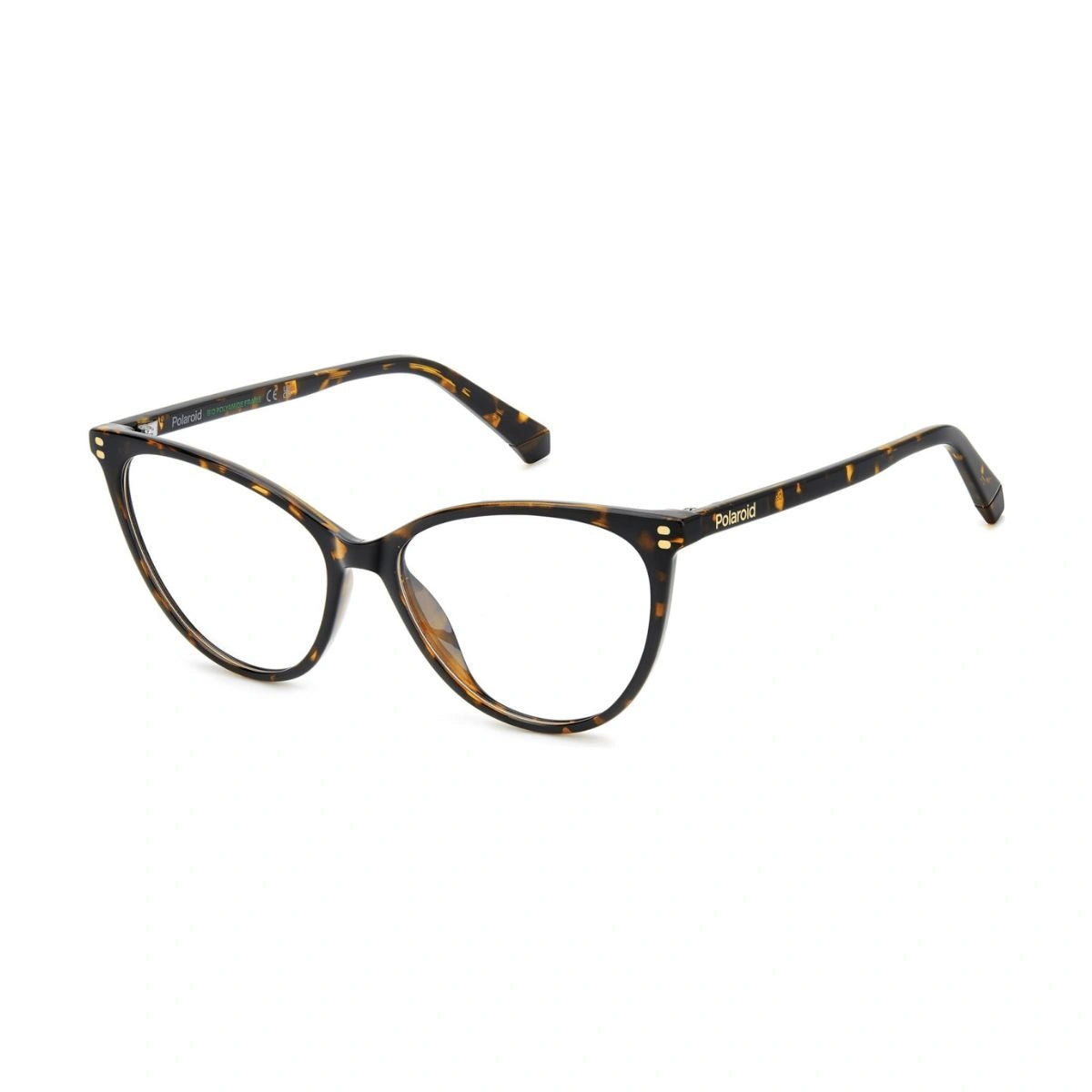 Havana cat eye full rim Polaroid frame stylish womens eyewear
