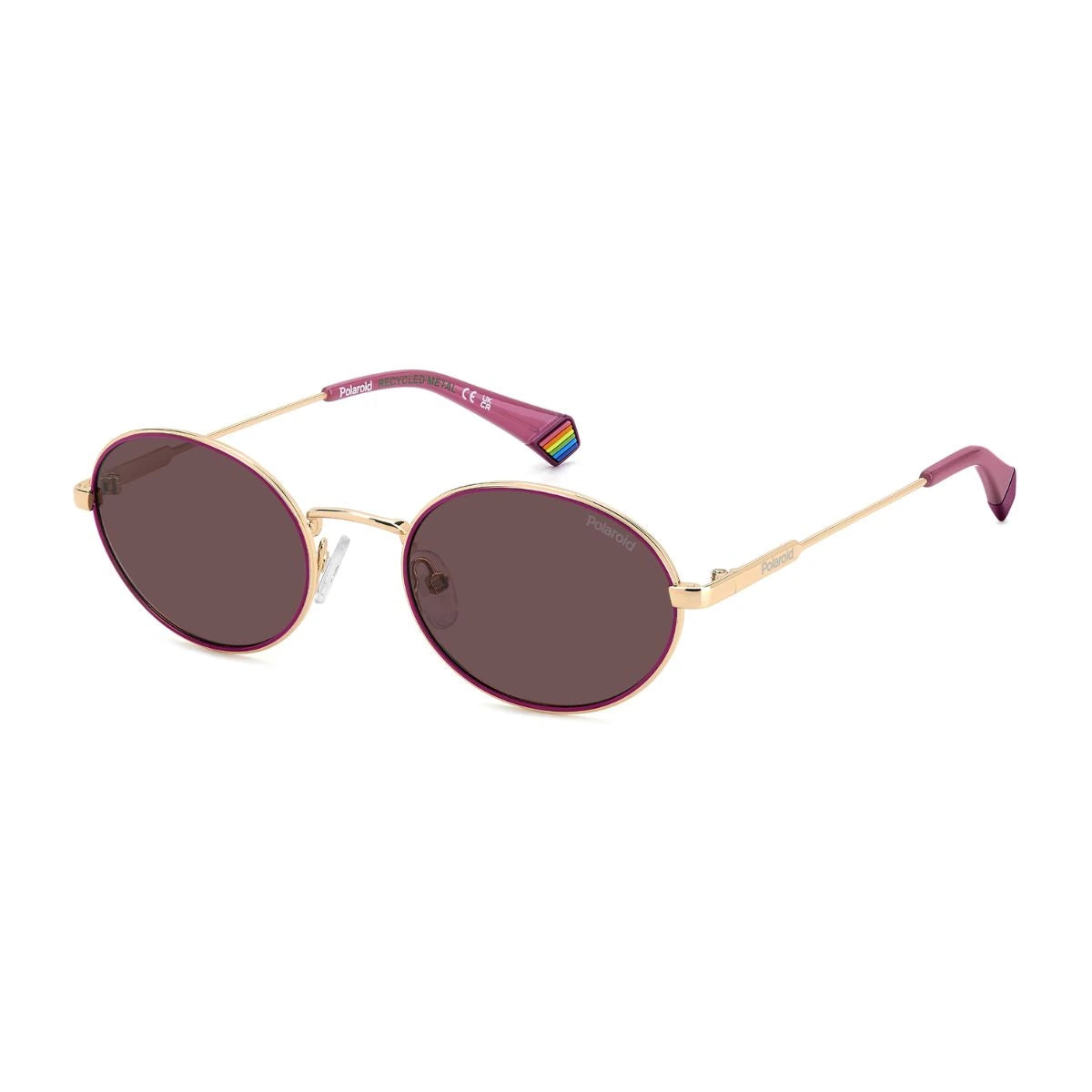 Polaroid men and women PLD 6228/S/X gold full frame sunglasses violet lenses