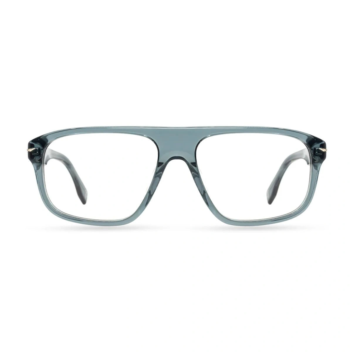 Police Champ 12 VPLQ65K transparent green square optical frame unisex
