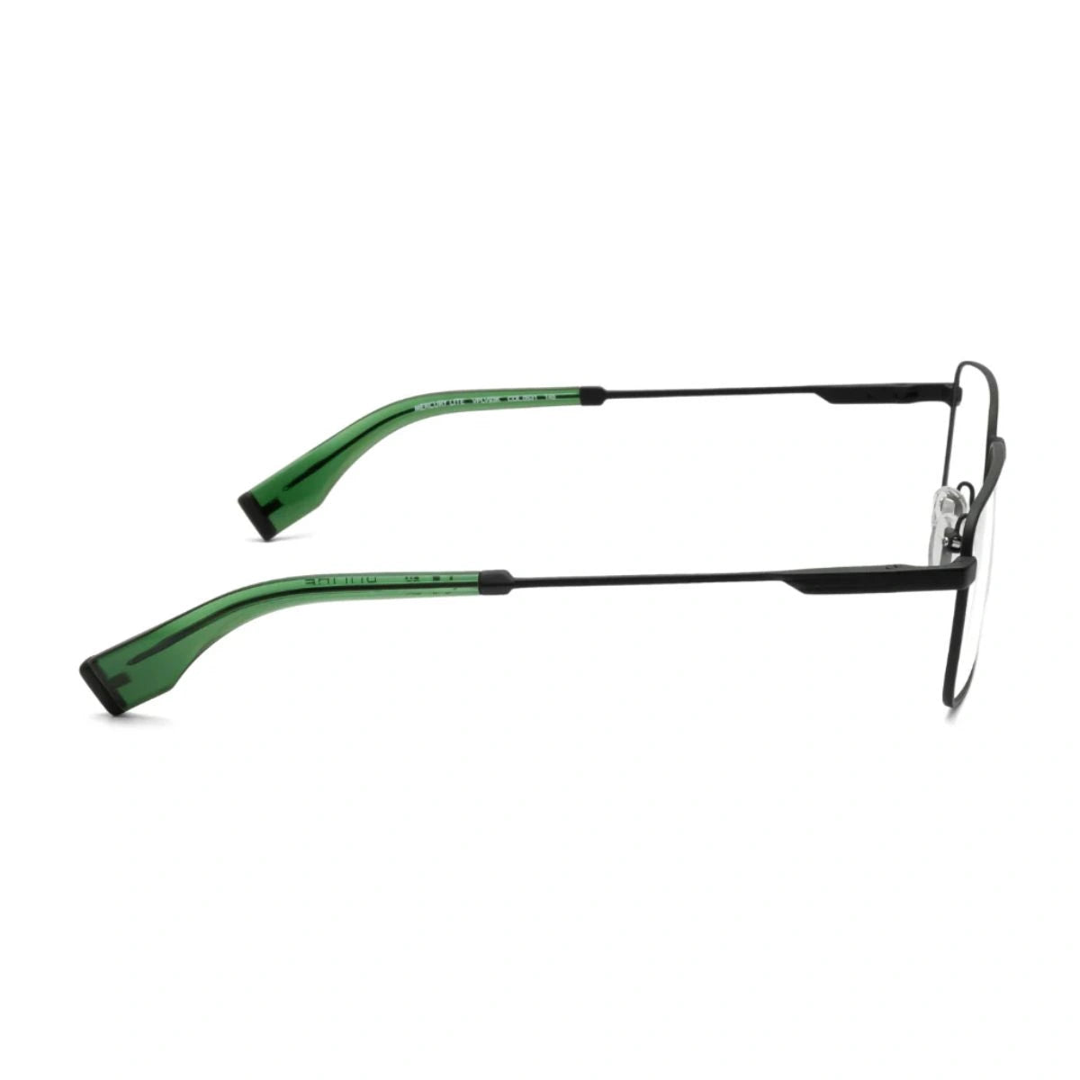 Police Mercury Lite prescription spectacles with green acetate temple tips