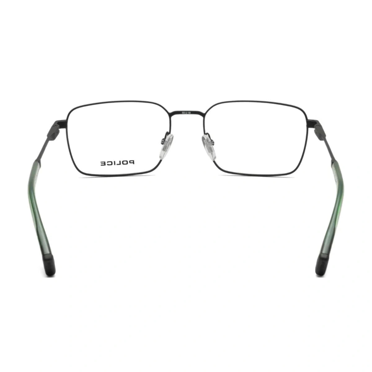 Premium Police VPLV93K matte black stainless steel optical eyeglasses frame