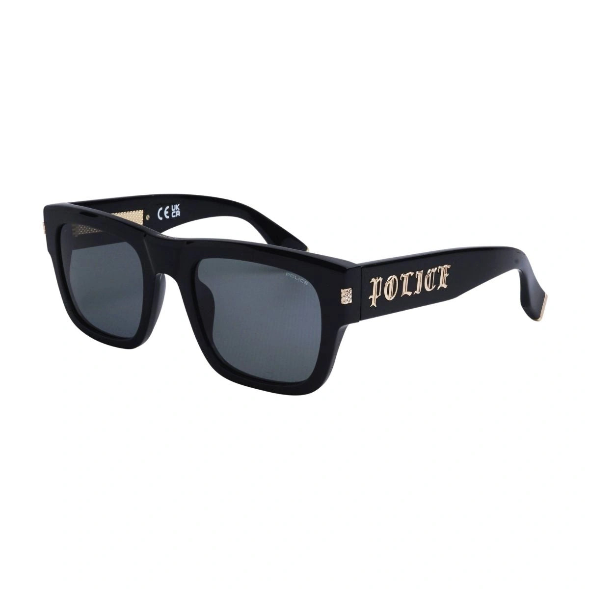 Police GOAT 2 designer sunglasses with green UV protection lenses