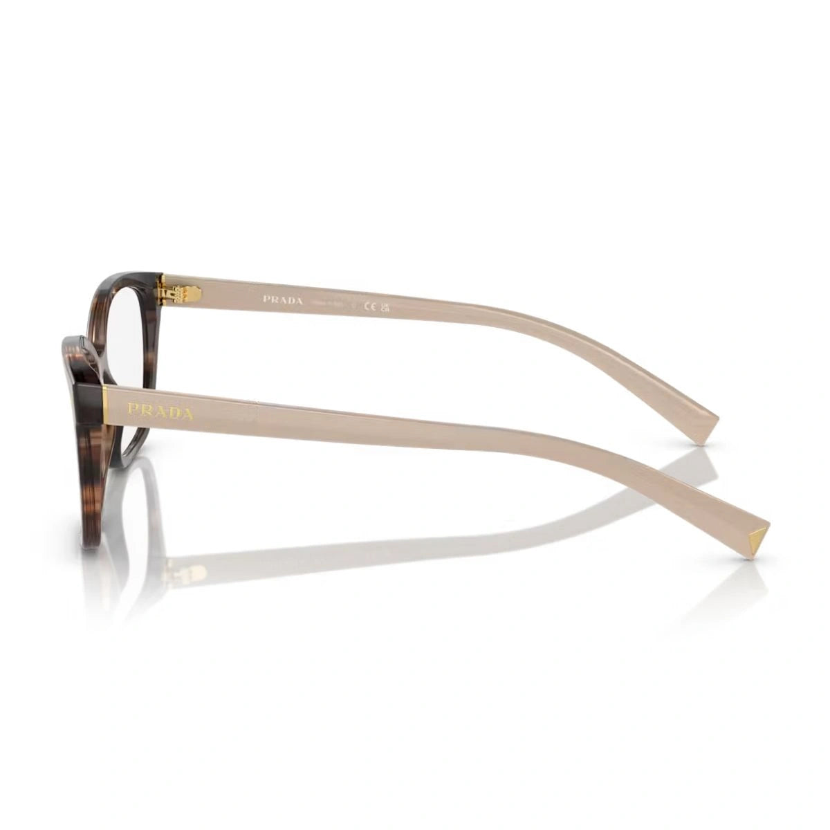 Luxury Prada Women's Dark Havana Cat-Eye Prescription Optical Frame