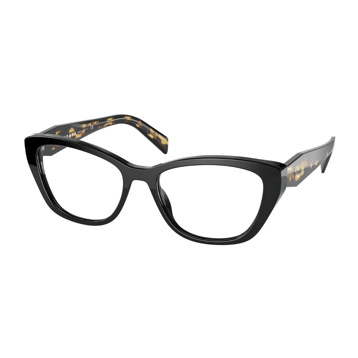 Prada women cat eye frame VPR 19W 1AB-1O1 black full frame glasses at Optorium