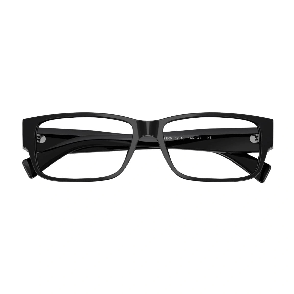 Prada VPR B09 16K-1O1 Premium Black Rectangle Optical Eyeglasses at Optorium