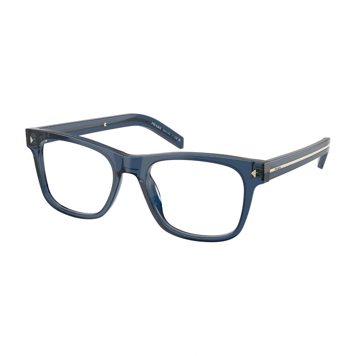 Luxury Prada VPR A13 08Q-1O1 designer transparent blue acetate eyeglasses for men and women