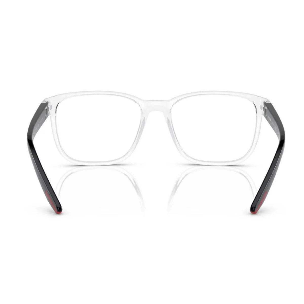 Sporty Prada Linea Rossa VPS 06P crystal optical frames with red logo