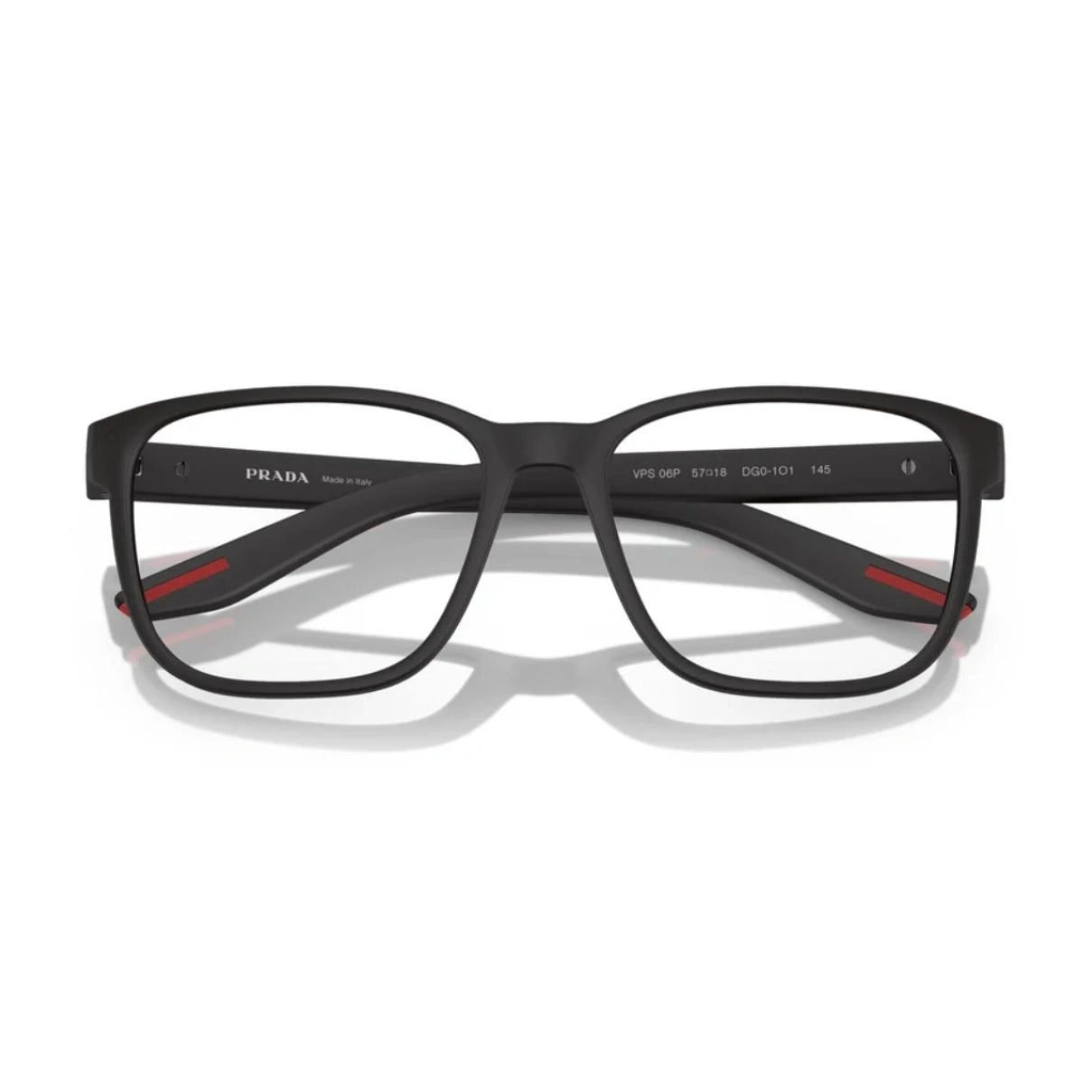 Prada Linea Rossa luxury square optical frame for men and women black