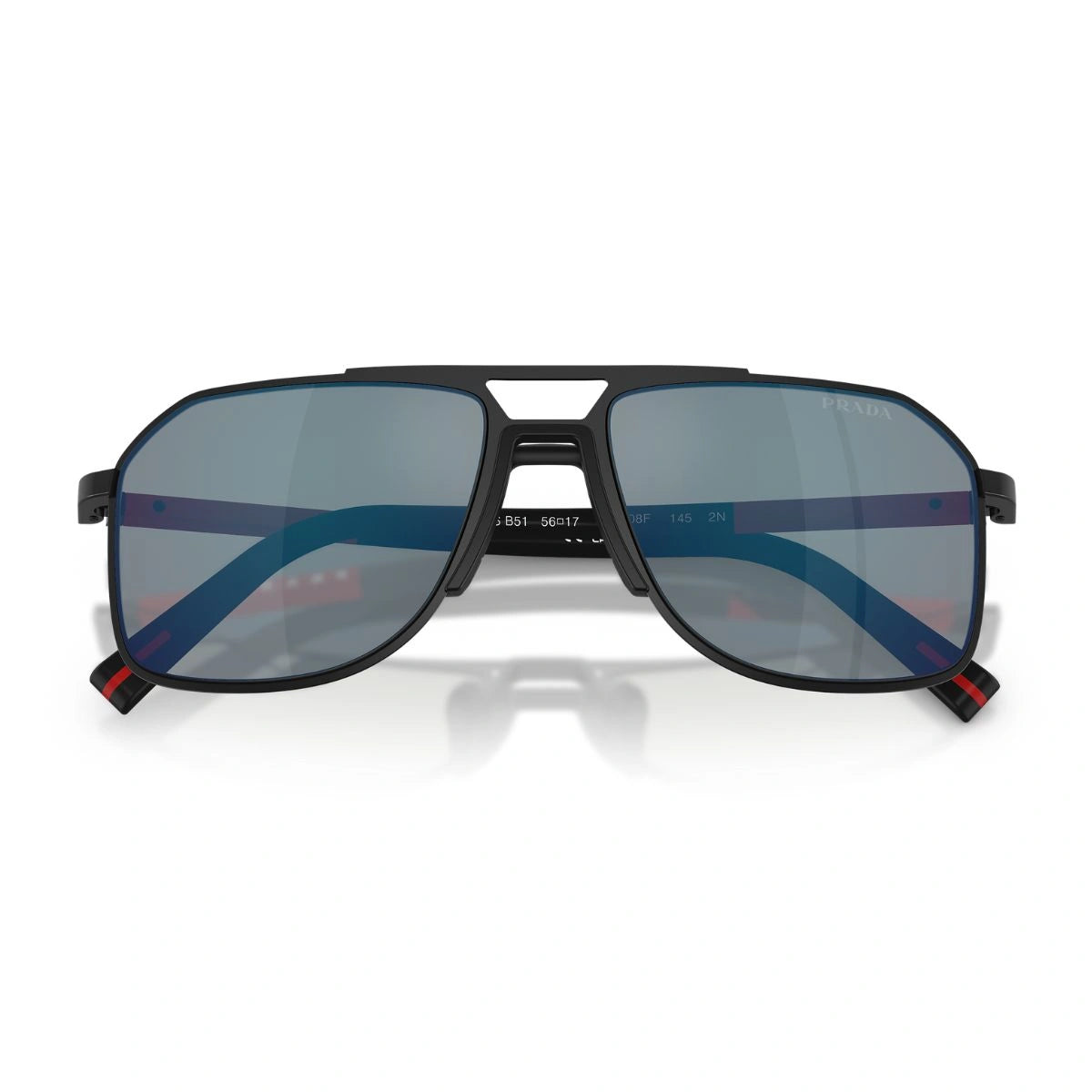 Premium Prada Linea Rossa aviator sunglasses with metal frame and UV