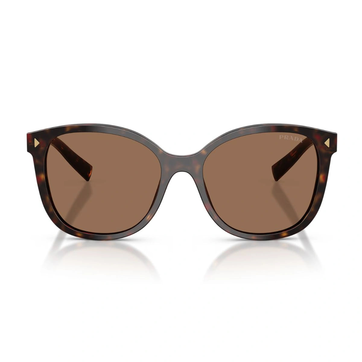 Prada Women's SPR 22Z 17N-06B Dark Havana Cat-Eye Sunglasses Designer