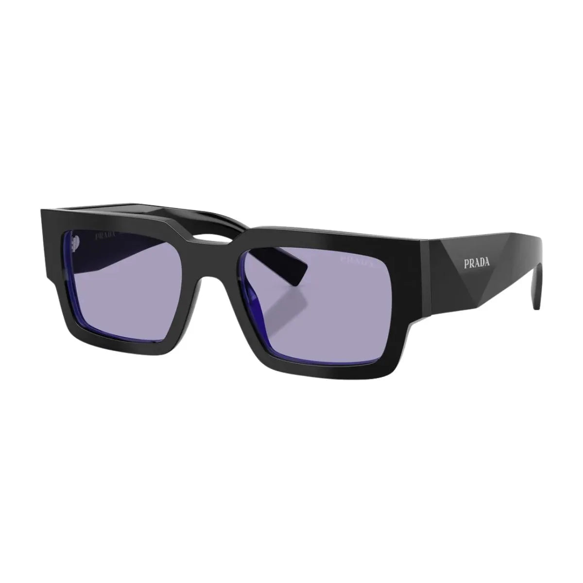 Prada black colour full frame sunglasses SPR B17 16K-01O with blue colour lenses at Optorium