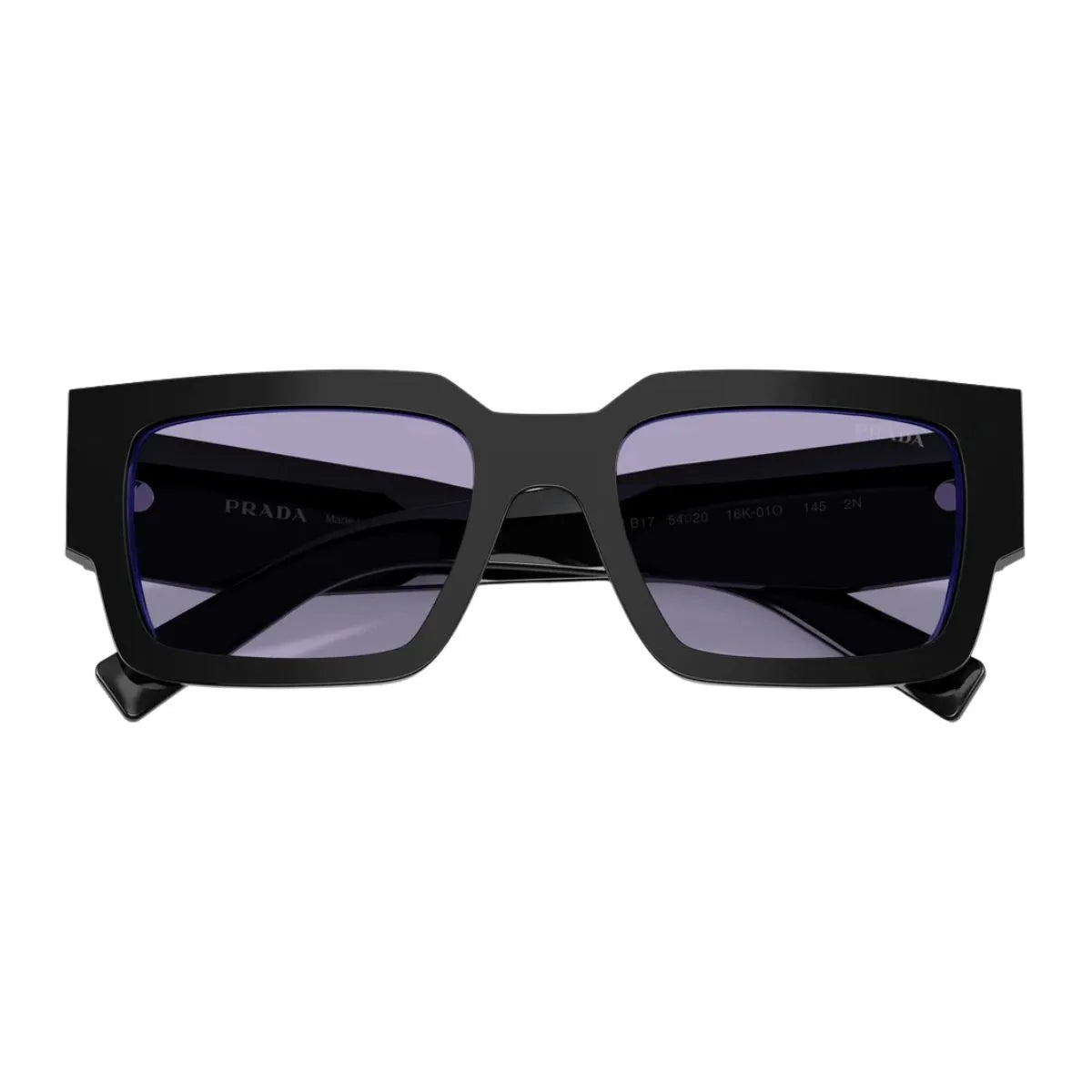 Prada square frame sunglasses SPR B17 16K-01O for men with premium blue lenses at Optorium