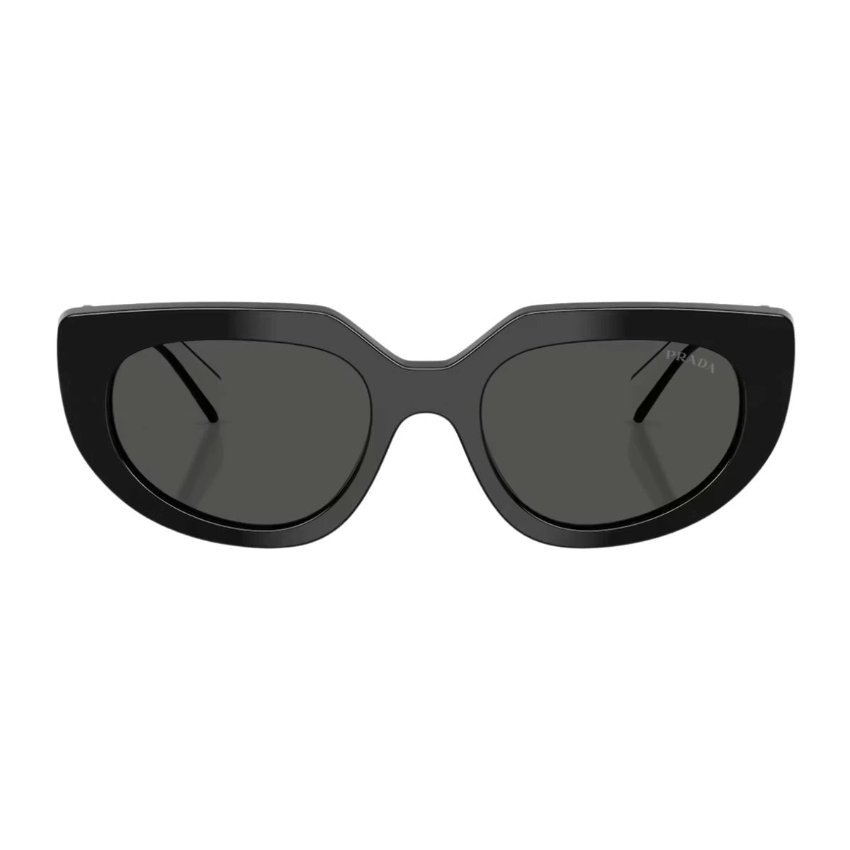 Prada SPR D02 20G-08Z black oval women sunglasses at Optorium