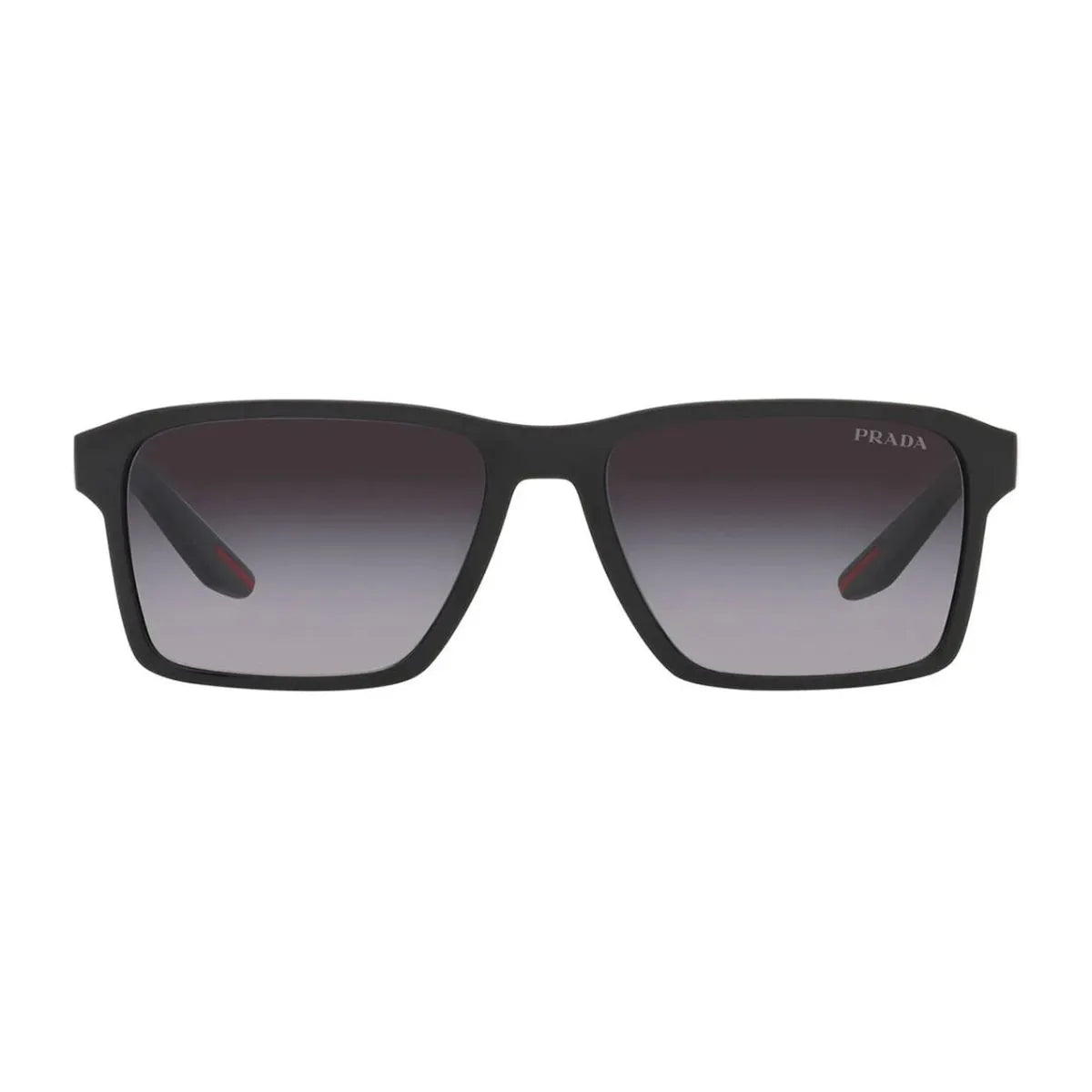 Prada Linea Rossa black rectangle sunglasses SPS 05Y 1AB-09U full frame design at Optorium