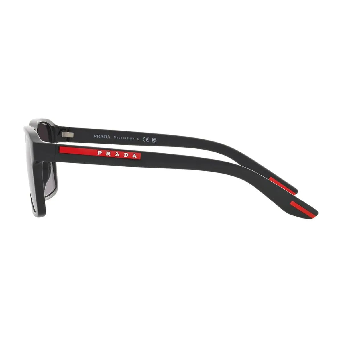 Prada rectangle Linea Rossa shades SPS 05Y 1AB-09U stylish mens eyewear at Optorium
