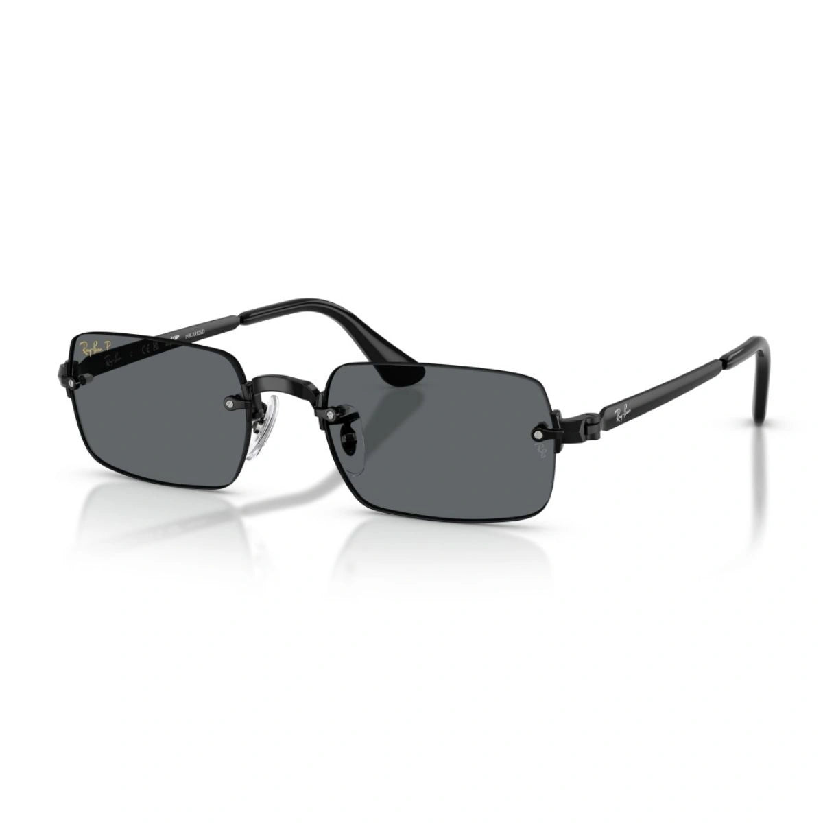 Explore Ray-Ban RB3928 dark grey polarized Bio Polyamide rectangle sunglasses