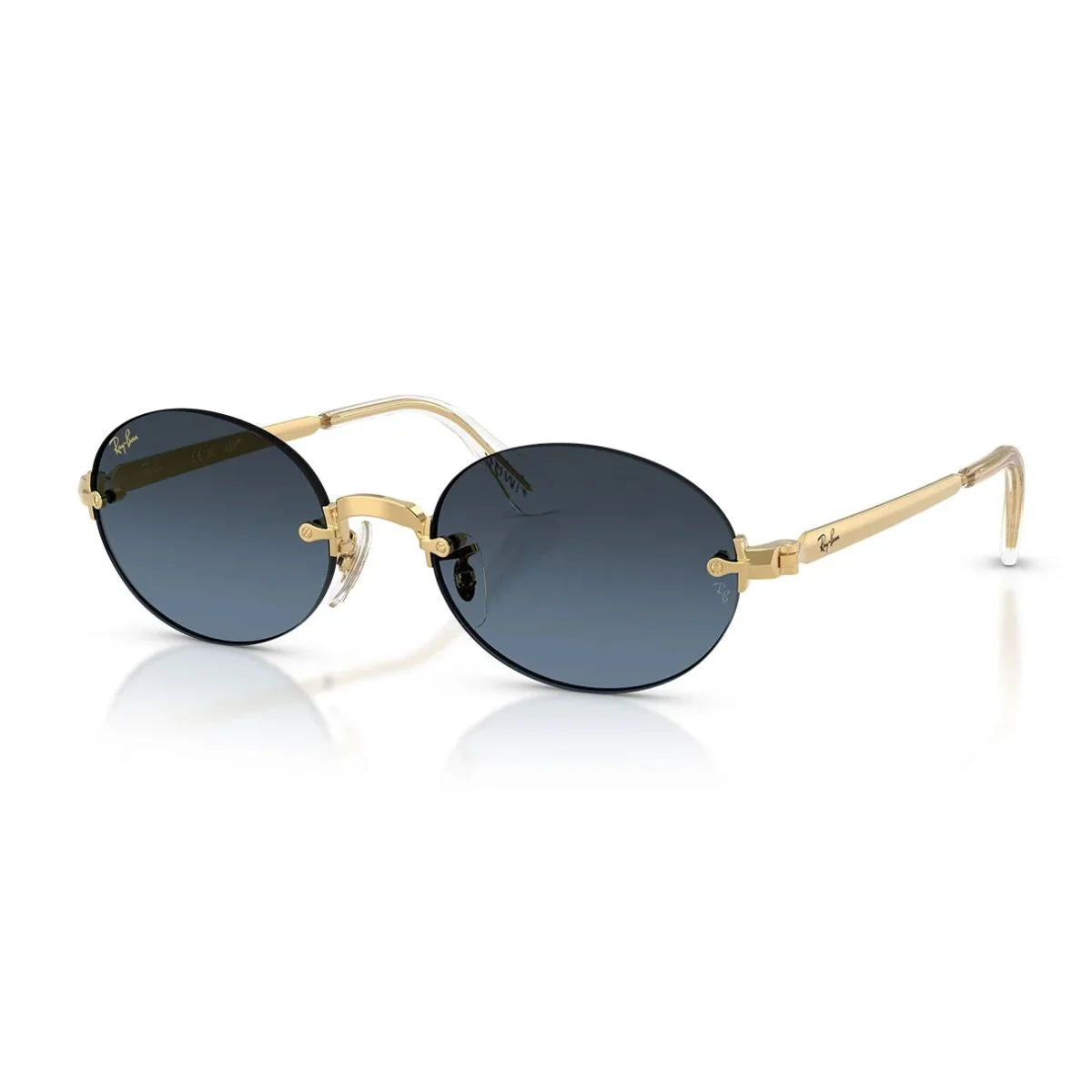 Luxury Ray-Ban RB3929 001/S2 sunglasses with slim gold metal temples