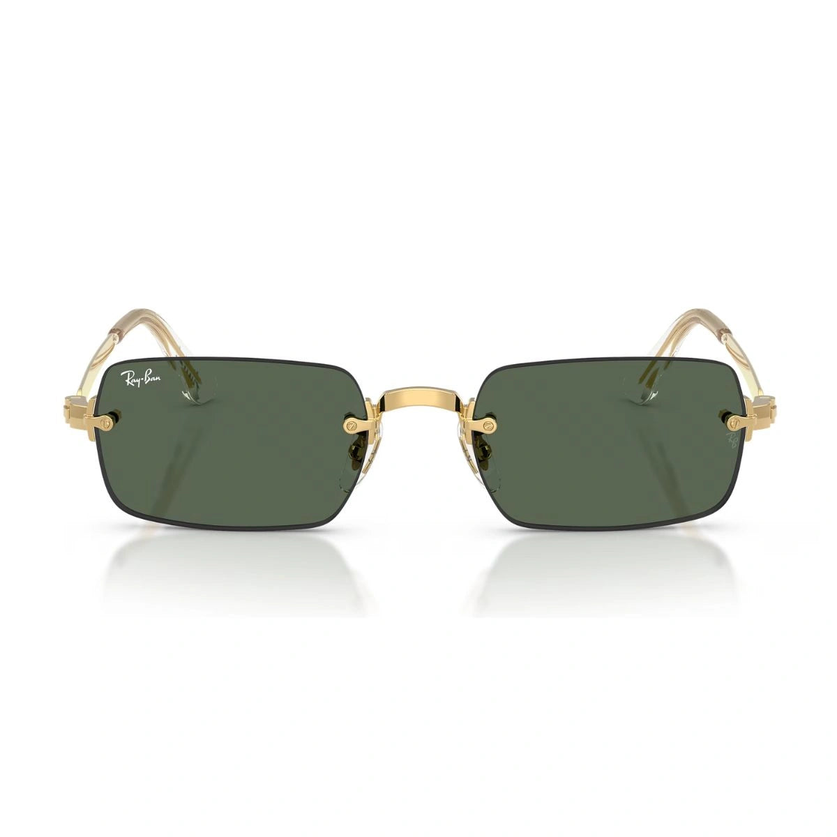 Ray-Ban A$AP Rocky RB3928 001/71 Gold Rimless Rectangle Designer Sunglasses