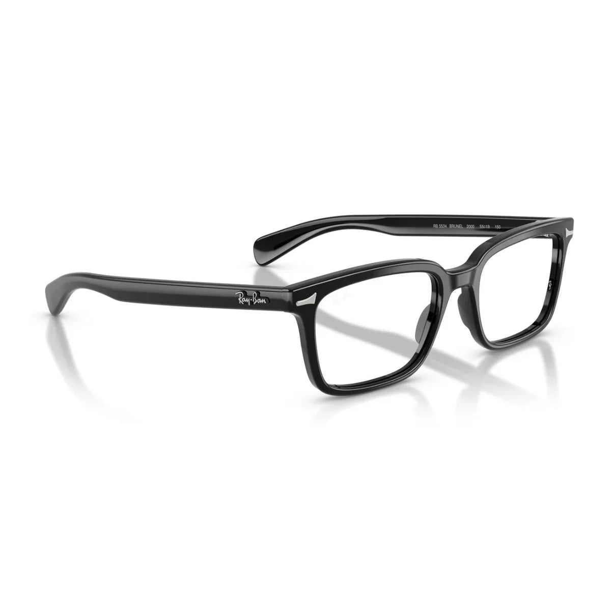Classic Ray-Ban Brunel optical eyewear with black full-rim construction