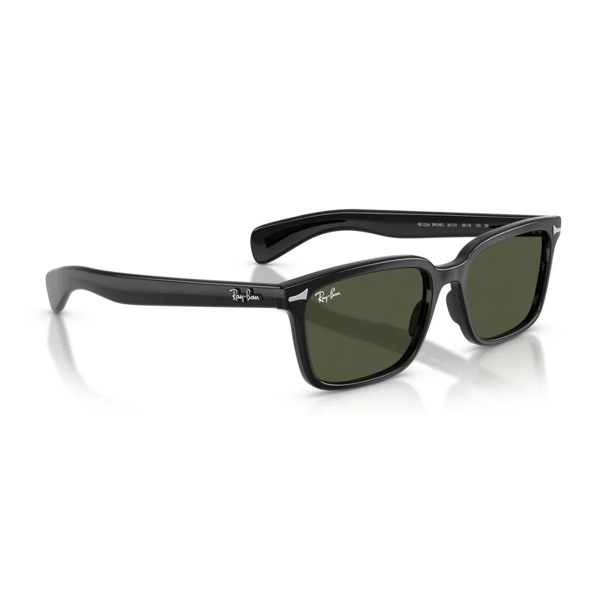Explore Ray-Ban RB2234 Brunel unisex sunglasses with green mineral lenses