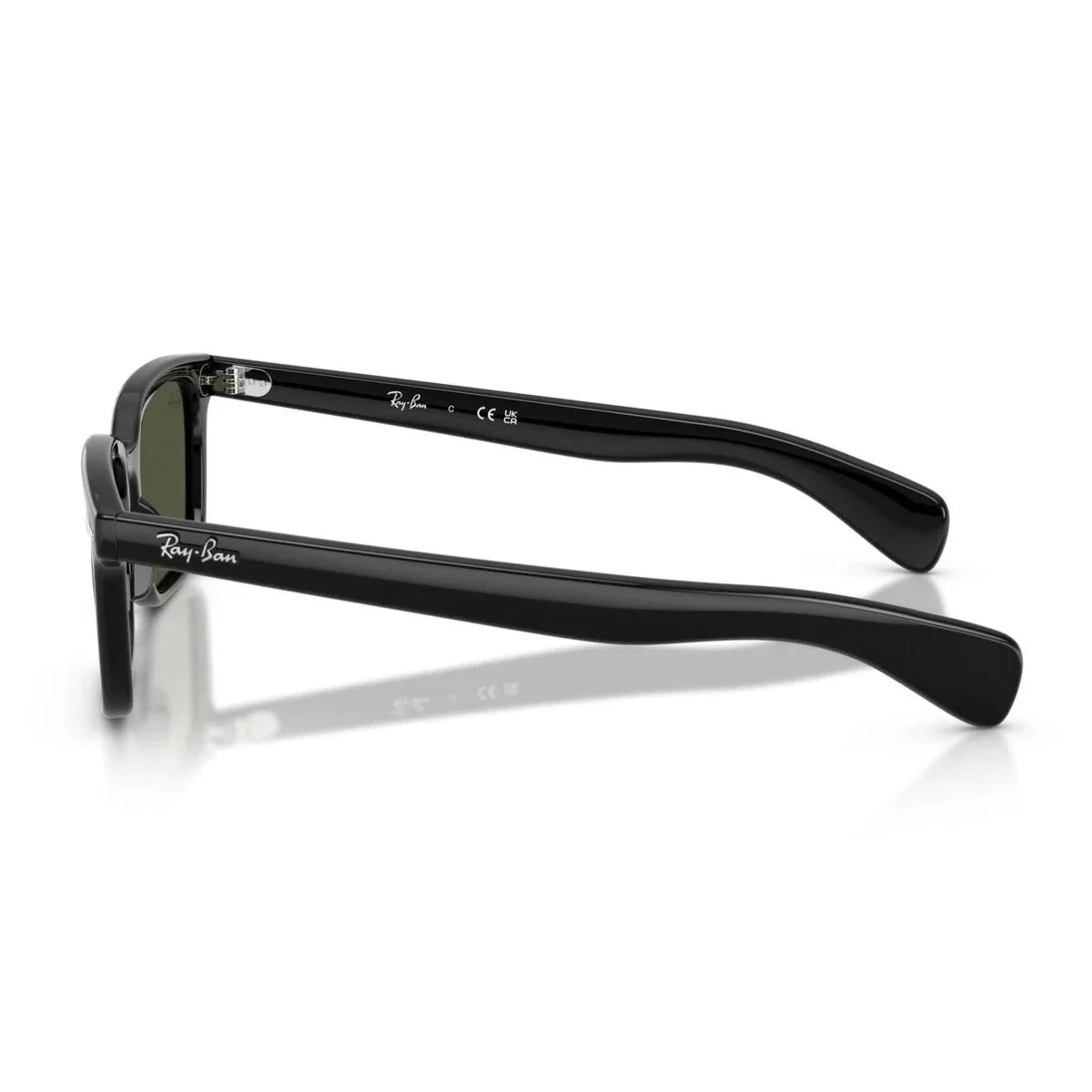 Premium Ray-Ban RB2234 Brunel black sunglasses with classic green lenses