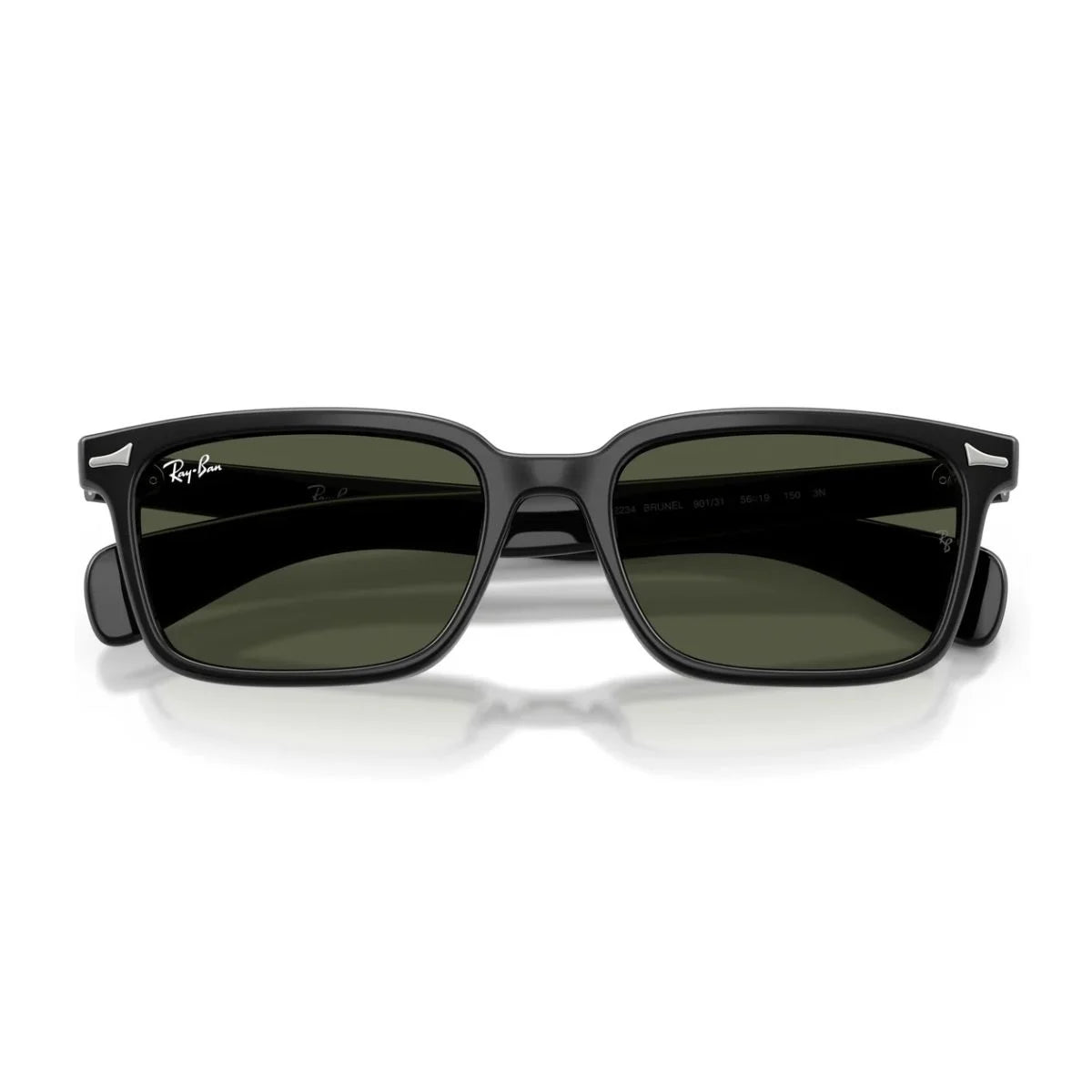 Retro Ray-Ban Brunel RB2234 rectangular sunglasses with straight-end temples