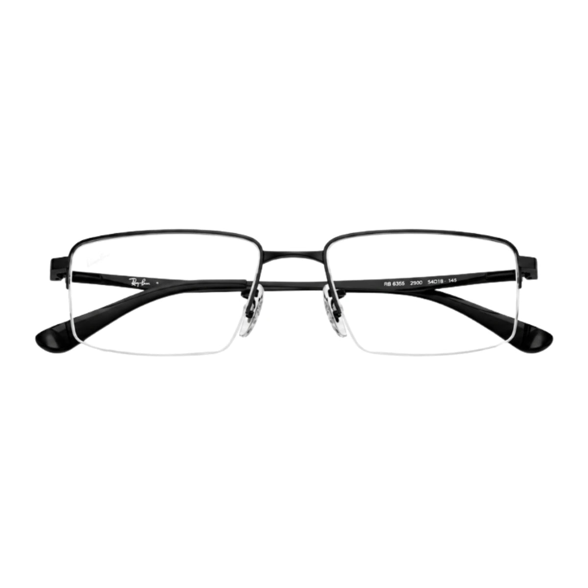 Ray-Ban half rim black eyeglasses with a stylish rectangular design RB 6561I 2509 at Optorium India