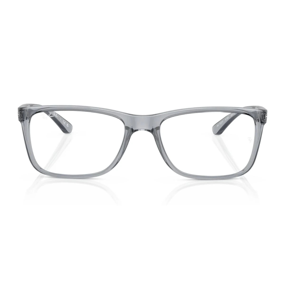 Ray-Ban RB7027I 6749 transparent grey square eyeglasses full frame