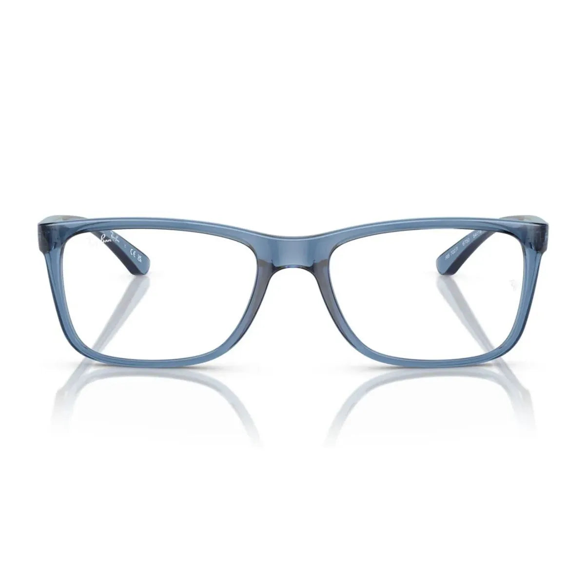 Ray-Ban RB7027I 6750 transparent blue square eyeglasses at Optorium