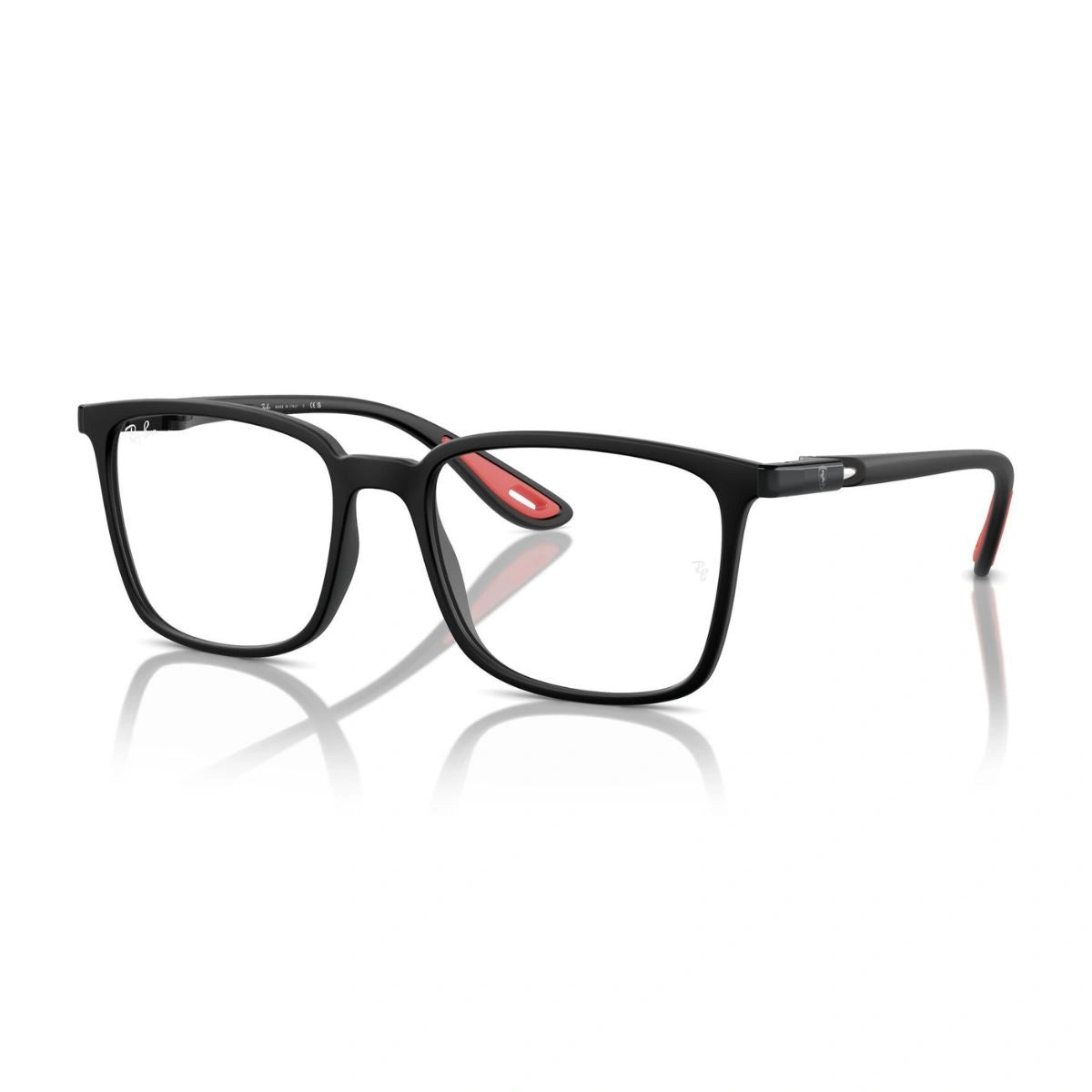 Premium Ray-Ban Ferrari RB 7240-M F602 square prescription glasses angled view