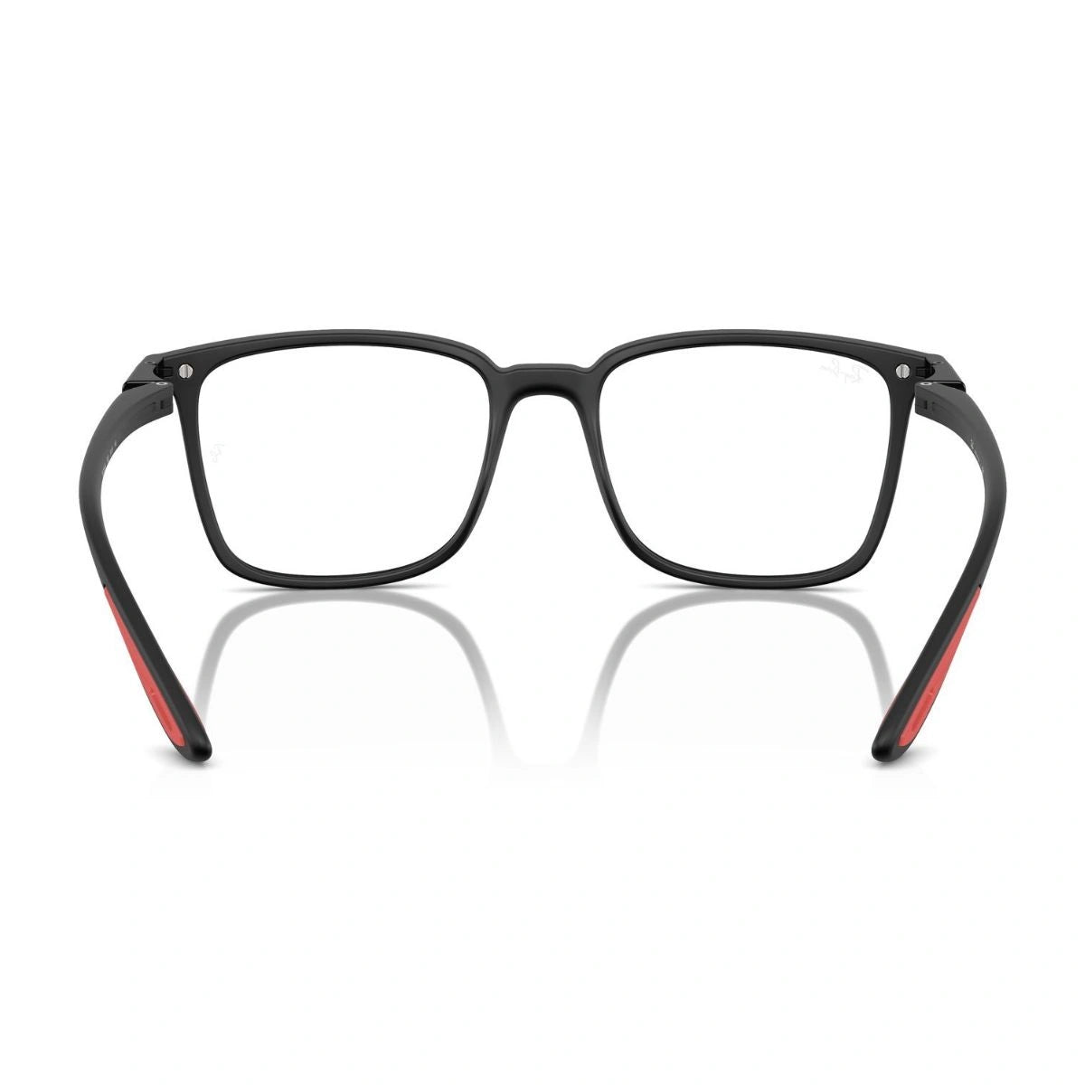 Italian Ray-Ban RB 7240-M F602 black square optical glasses from rear view