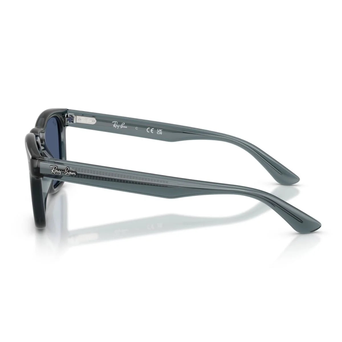 Square Ray-Ban RB2238 sunglasses with matching blue frame and lenses