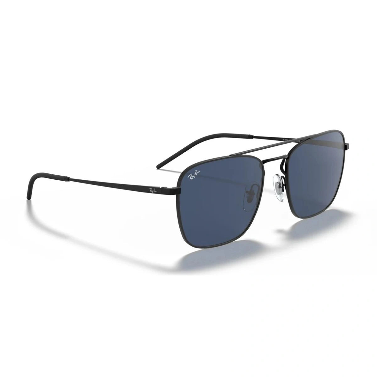 Discover Ray-Ban RB3588 black metal square goggles with signature Ray-Ban detailing