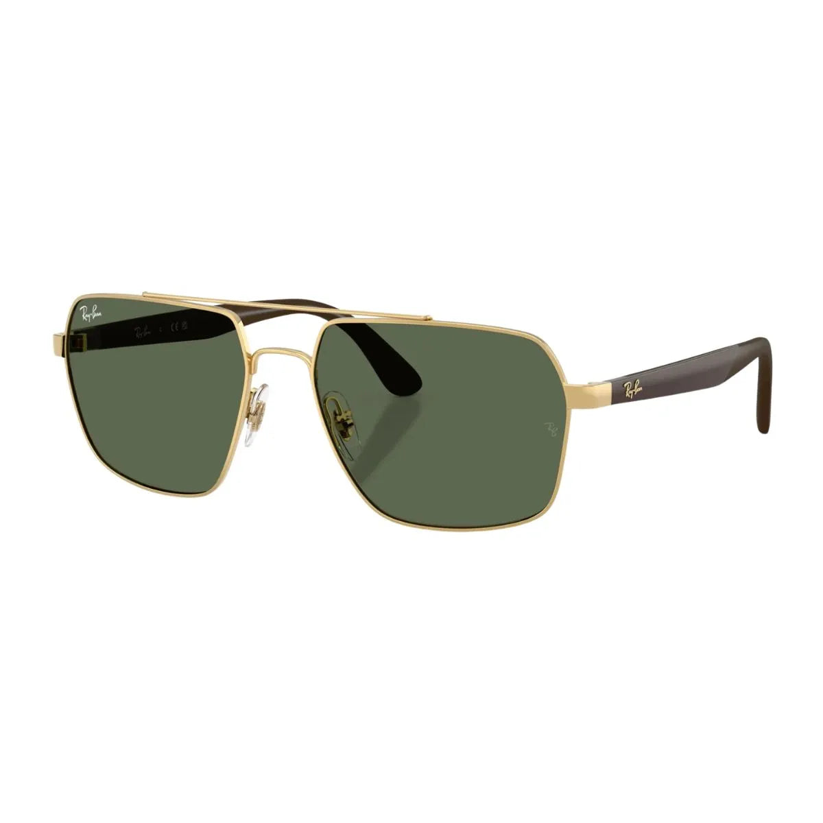 Rayban unisex square sunglasses with brown temples RB 3785I 001/71 at Optorium