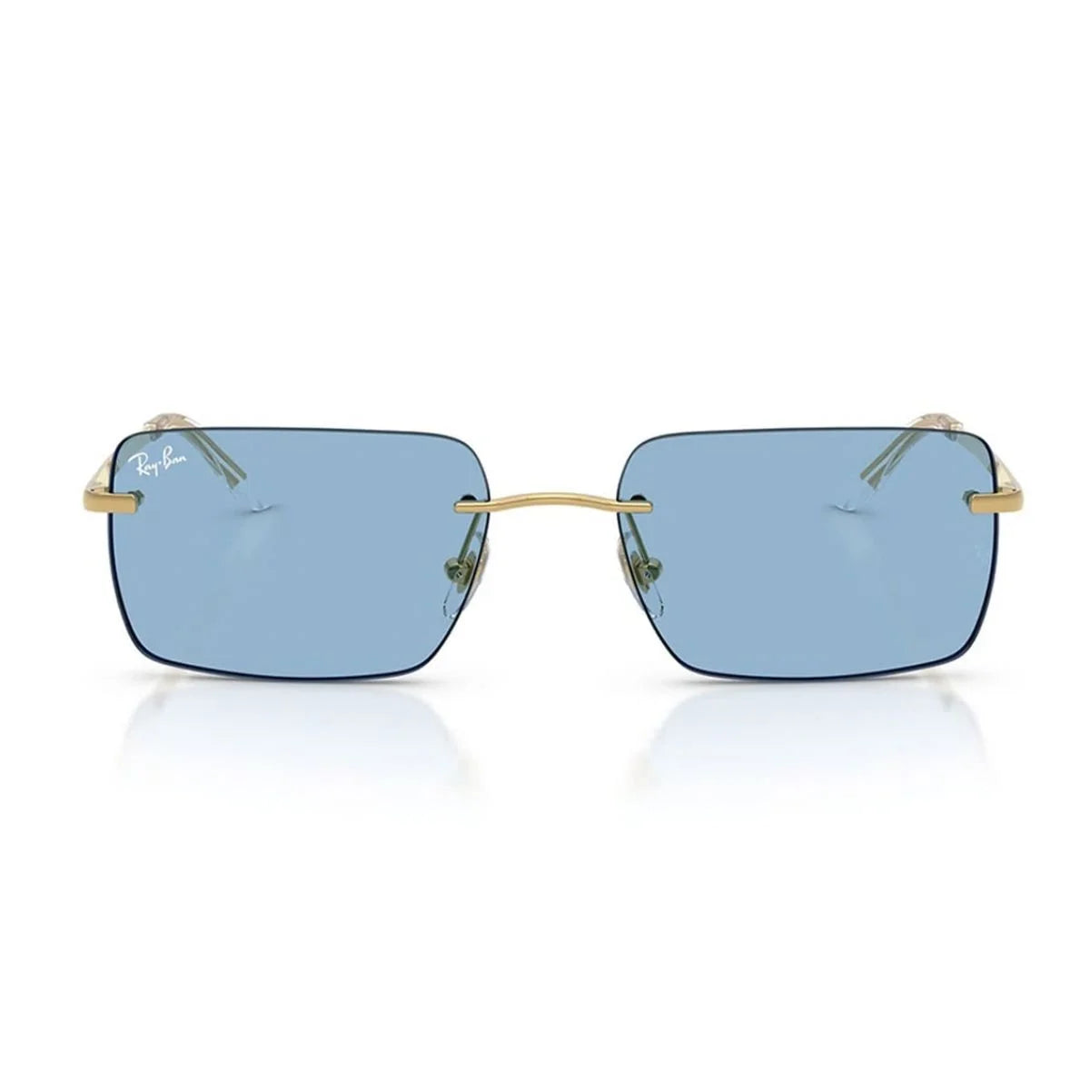 Minimalist Ray-Ban RB3786I 001/72 rimless rectangular sunglasses