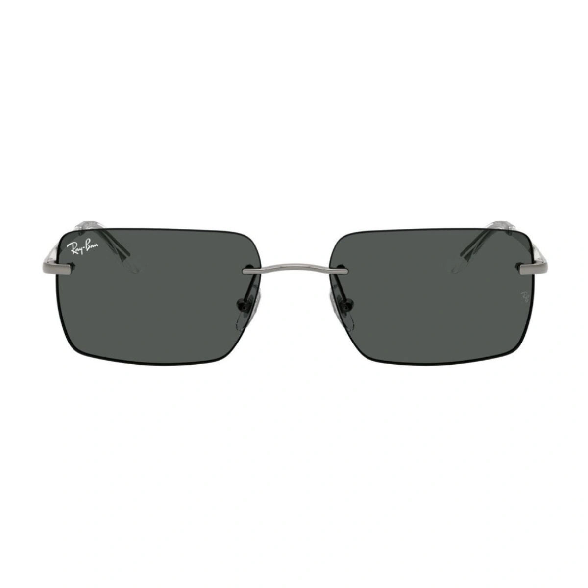 Authentic Ray-Ban RB3786I 004/87 Gunmetal Rimless Rectangle Sunglasses
