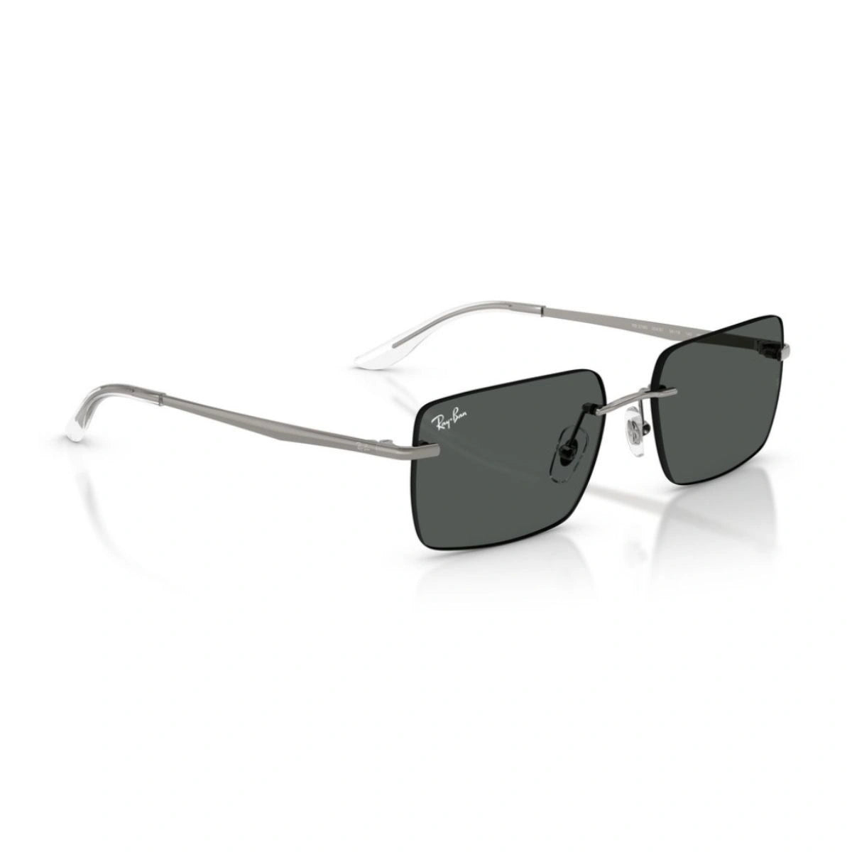 Luxury Unisex Rectangle Sunglasses Featuring Transparent Temple Tips