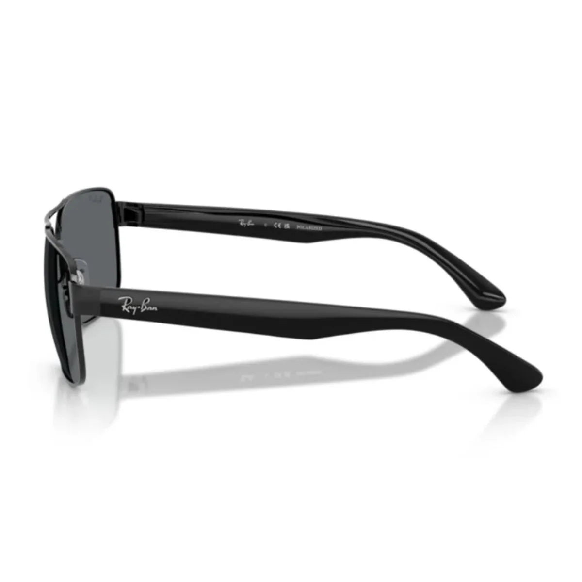 Featuring Ray-Ban RB3801I polarized sunglasses with a black metal frame